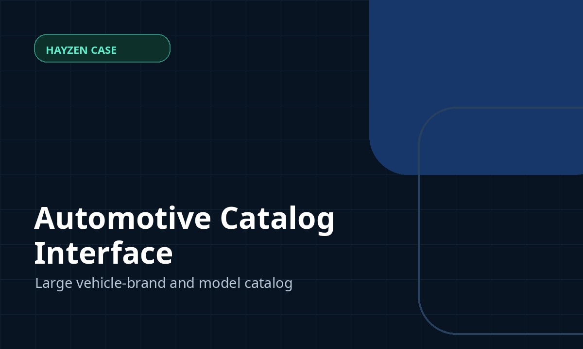 Automotive Catalog Interface project preview