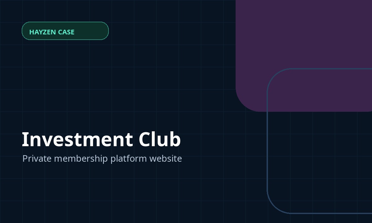 Investment Club project preview