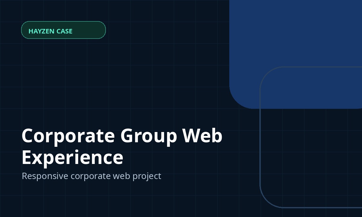 Corporate Group Web Experience project preview